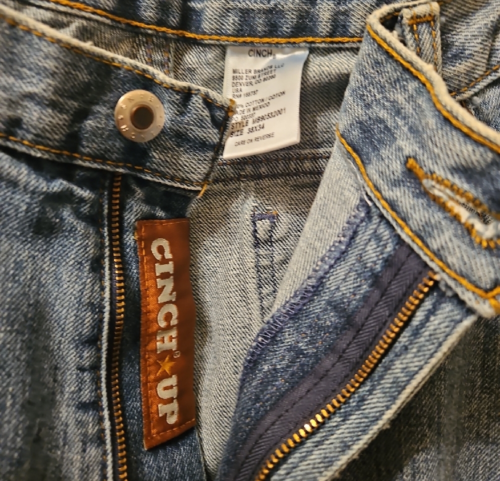 NWOT! Cinch Light Blue Relaxed Fit Men’s Jeans 38x34 - Picture 7 of 9